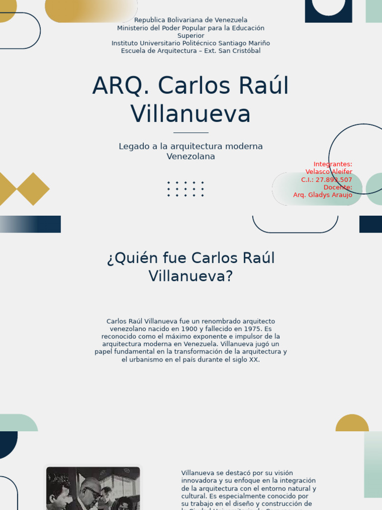 Legado de Carlos Raúl Villanueva en Venezuela | PDF | Venezuela