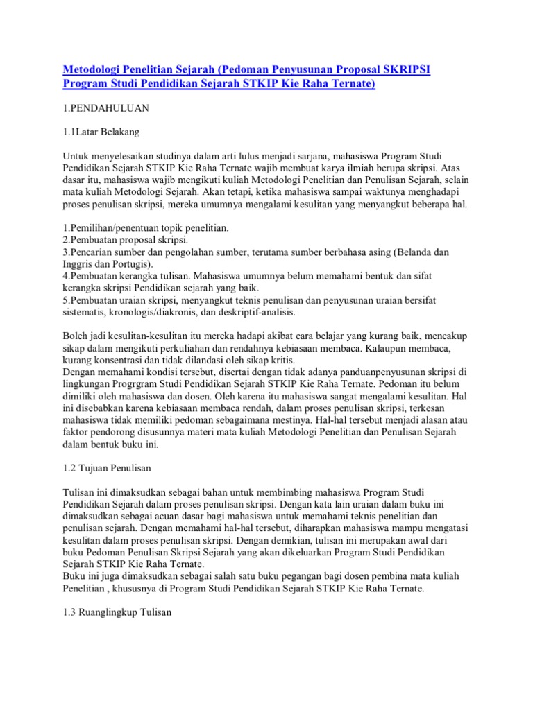 Metodologi Penelitian Sejarah