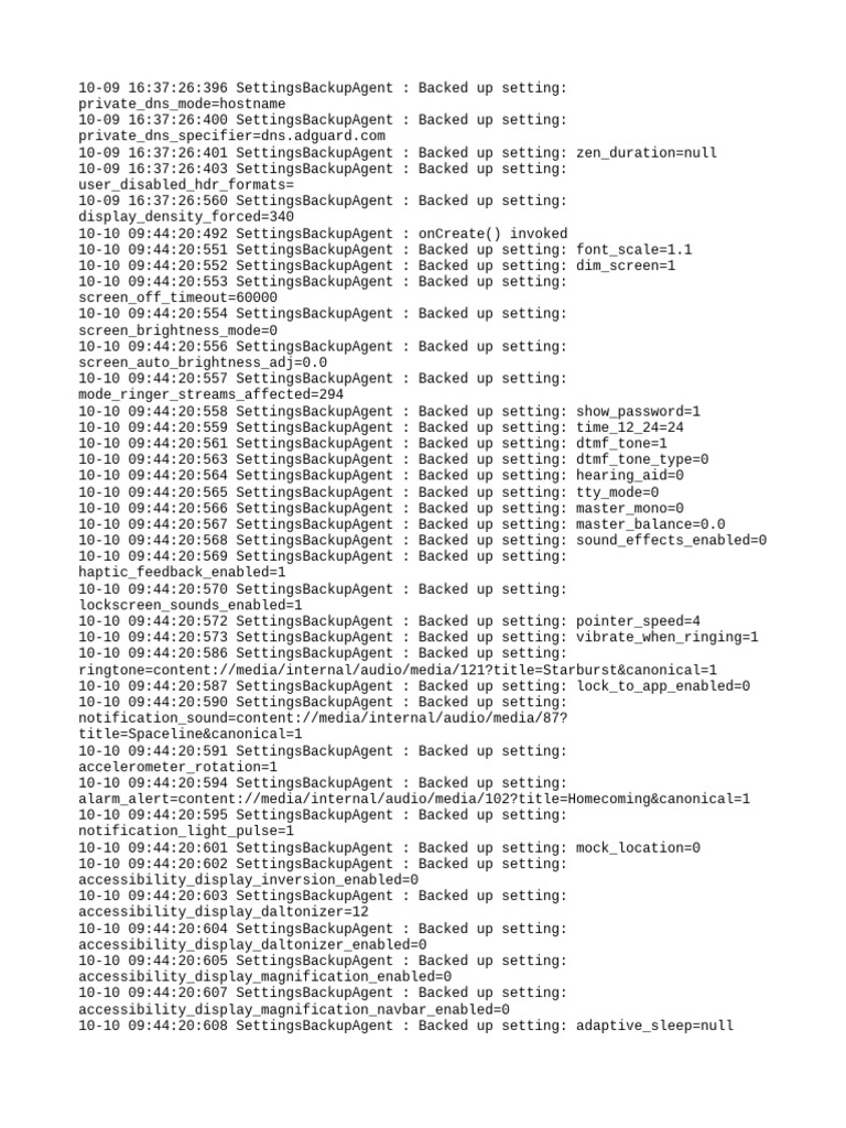 Accessibility Settings Backup Report | PDF | Software | Computing