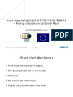 Knowledge Management and Information Systems - Finding A Sociotechnical Golden Mean