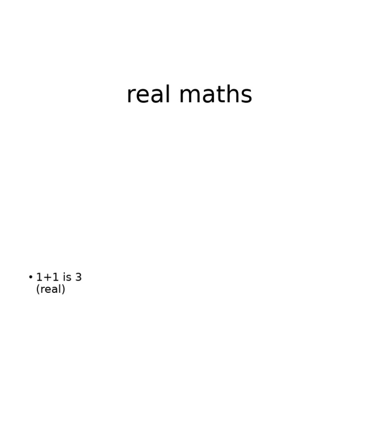 Real Maths | PDF