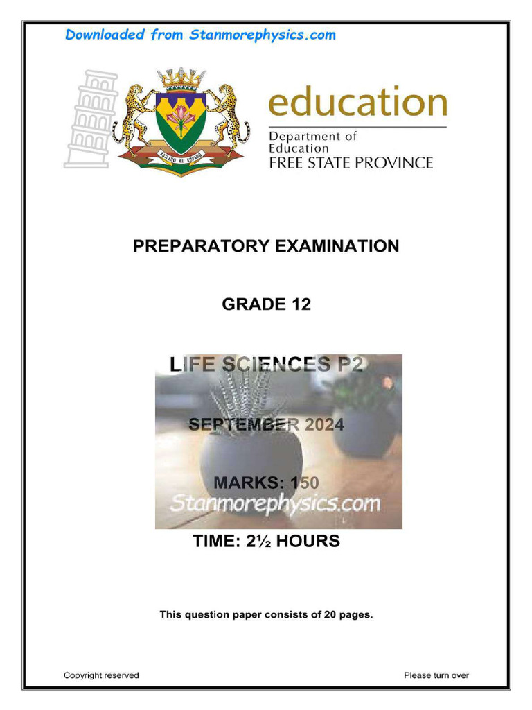 EXAM GUIDELINES GRADE 12 LIFE SCIENCES 2024 PDF DOWNLOAD visual data 2