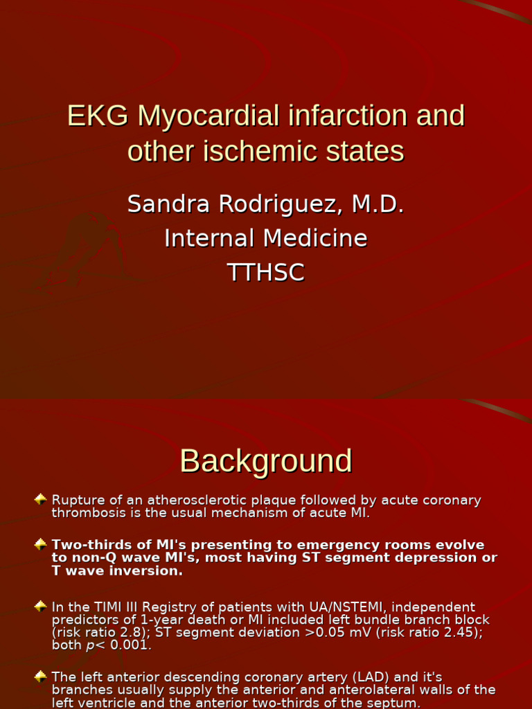 Ekg Myocardial Infarction Ischemic States | PDF | Electrocardiography ...