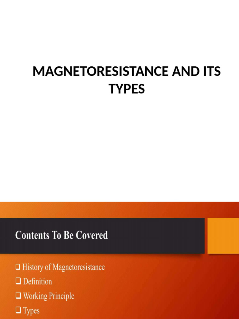 Magnetoresistor | PDF