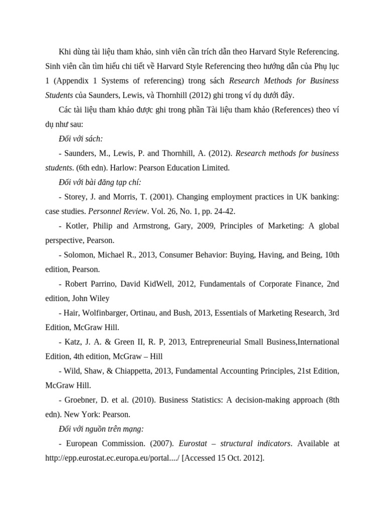 Hướng Dẫn Trích Dẫn Harvard Style | PDF | Southeast Asia | Vietnam