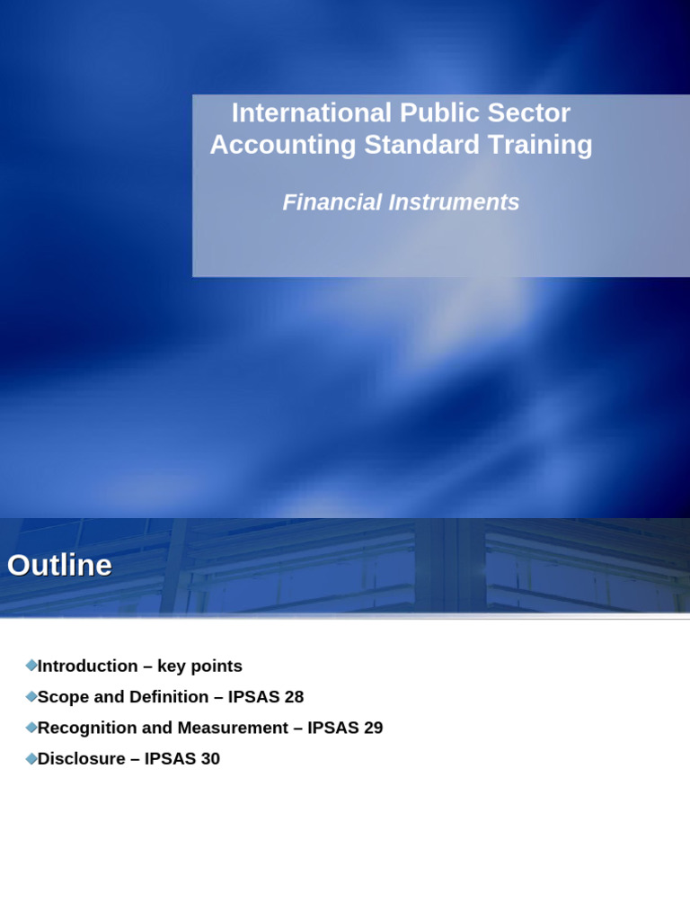 IPSAS 28-30: Financial Instruments Overview | PDF | Fair Value ...
