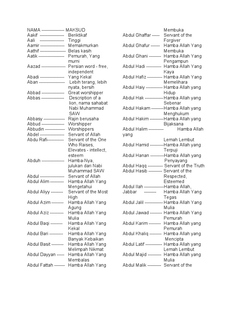 Nama Dlm Islam Pdf