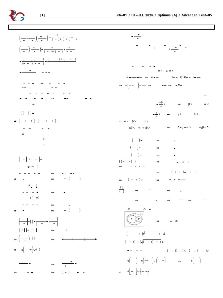 Test-05 - Optimus-A - Maths Solution | PDF | Standardized Tests ...