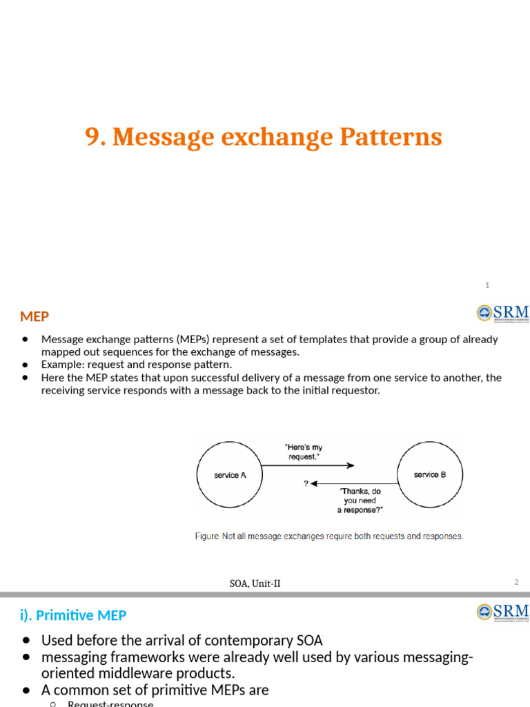 Understanding Message Exchange Patterns | PDF | Service Oriented ...