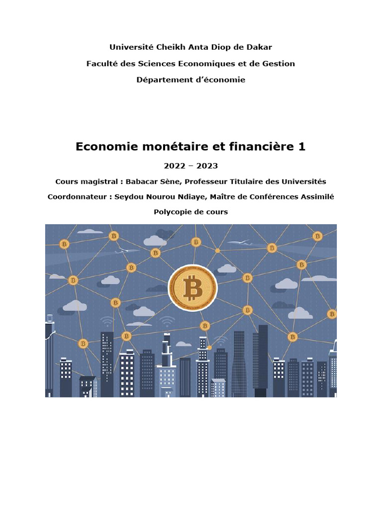 EMF1 Chap 1 | PDF | Argent | Monnaie fiduciaire