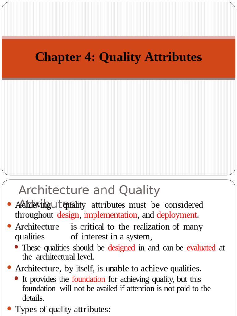 Quality Attributes in System Architecture | PDF | Model–View–Controller ...