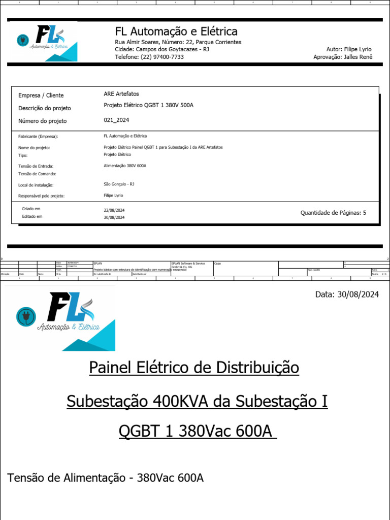 Esquema Elétrico QGBT 1 380V 600A | PDF | Quantidades físicas | Energia ...