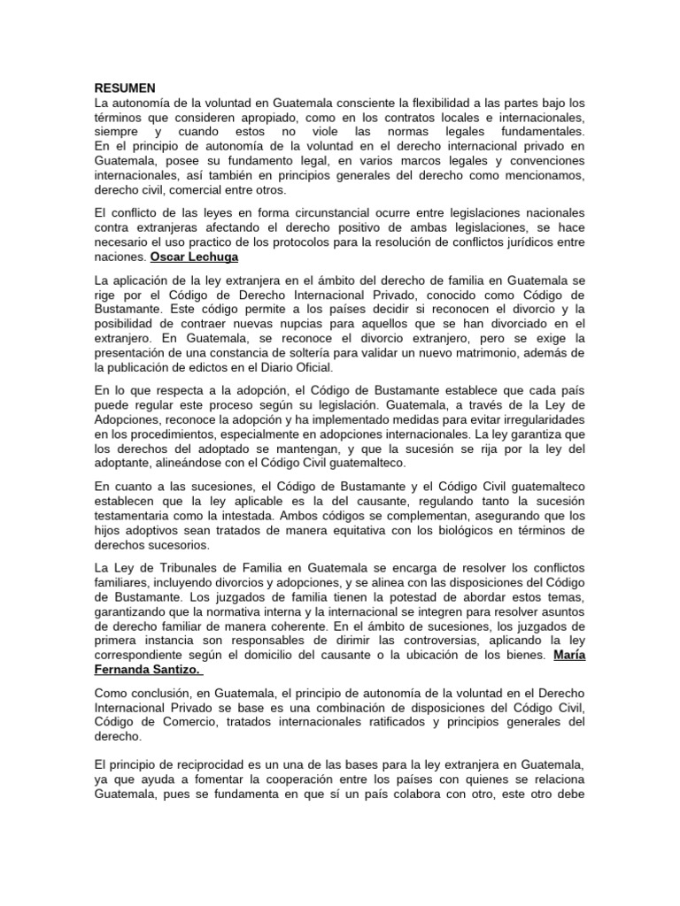 Autonomía de la Voluntad en Guatemala | PDF | Justicia | Crimen y violencia
