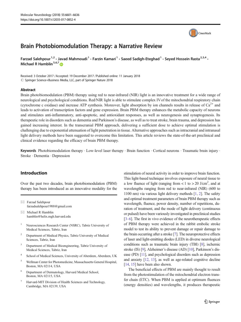Future of photobiomodulation in brain health
