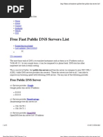 Free Fast Public DNS Servers List