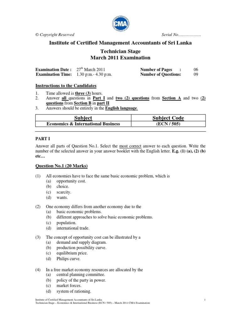 Institute of Certified Management Accountants of Sri Lanka Technician