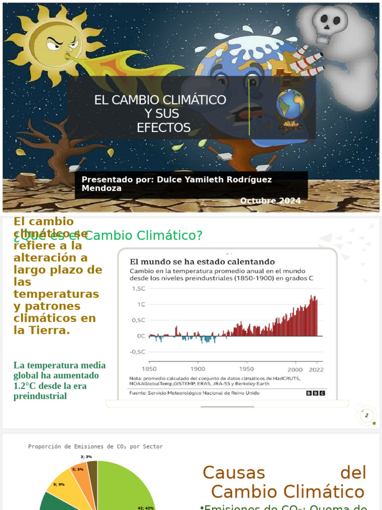 Cambio Climatico y Sus Efectos | PDF | Destrucción del habitát | Cambio ...
