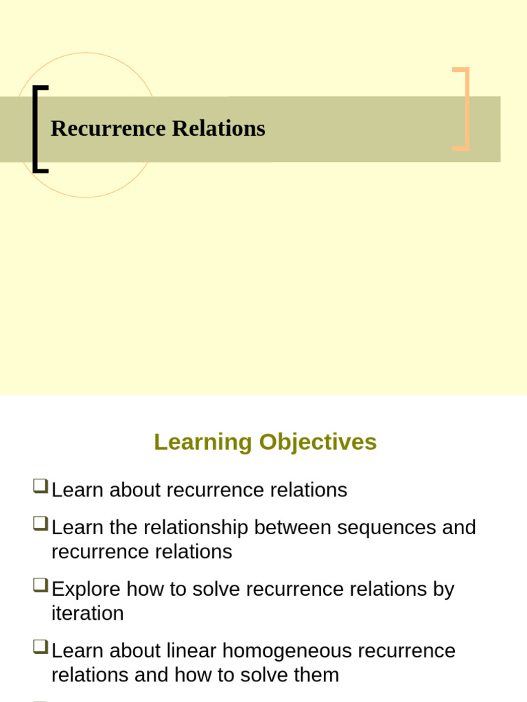 Understanding Recurrence Relations | PDF | Recurrence Relation ...