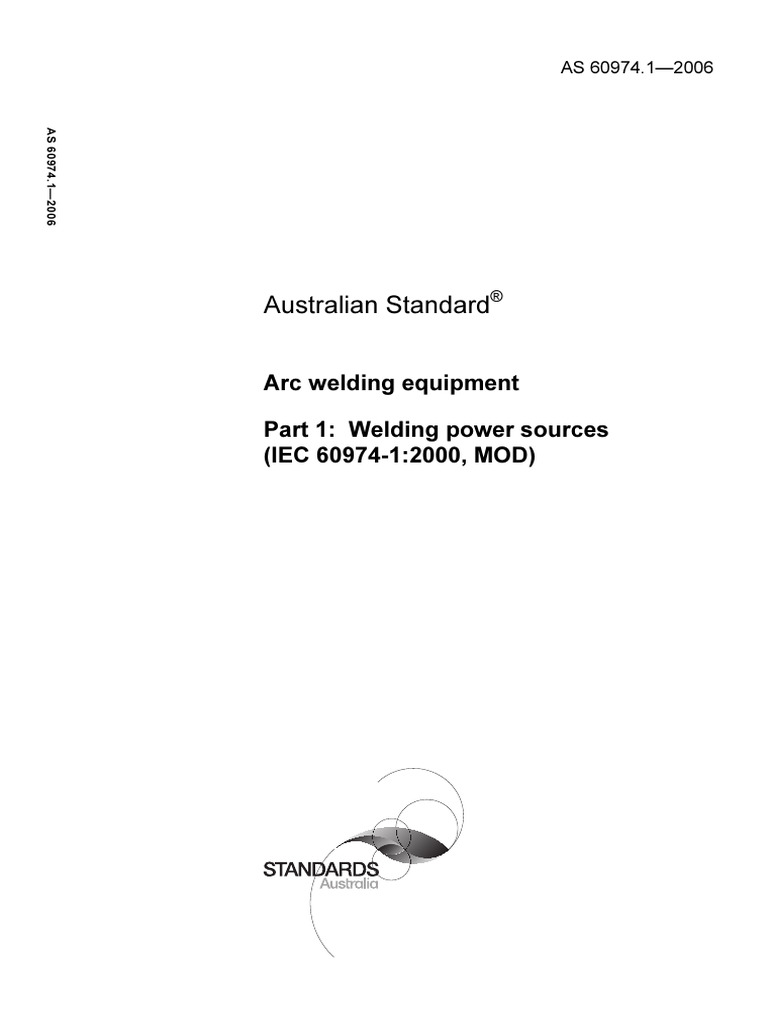 AS 60974.1: Arc Welding Standards Overview | PDF | International ...