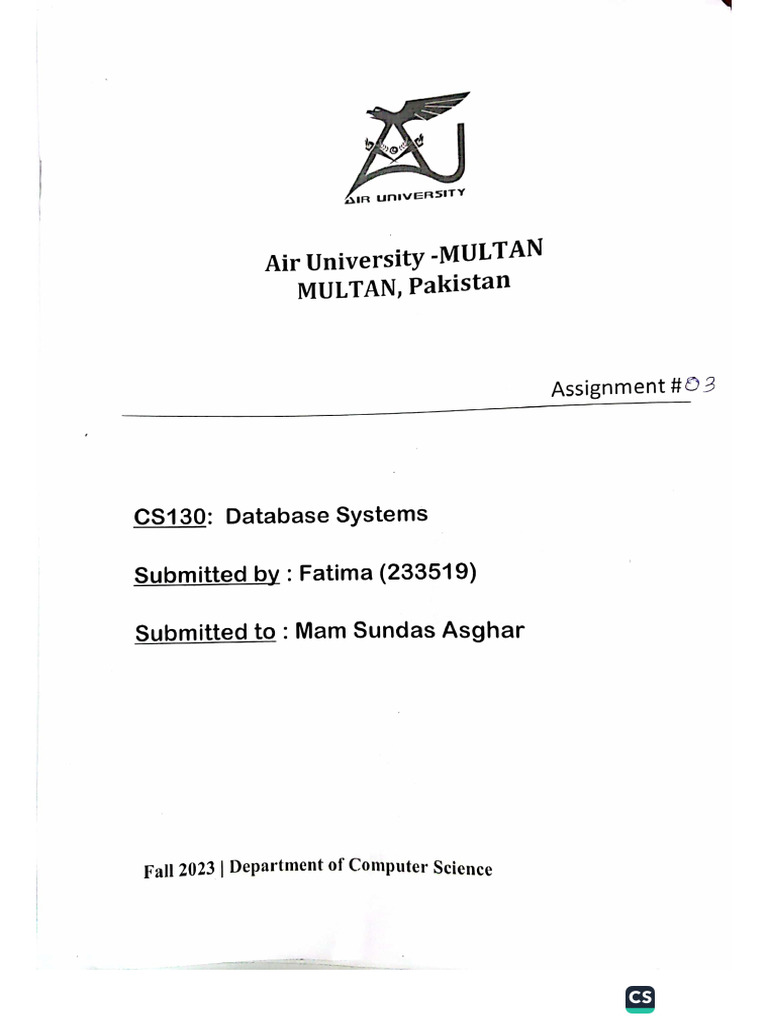 DBMS Ass 4 | PDF