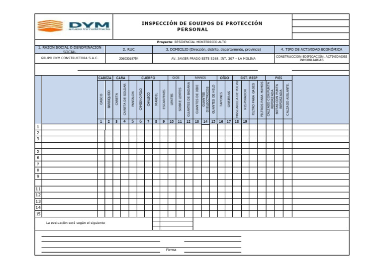INSPECCION DE EPP | PDF