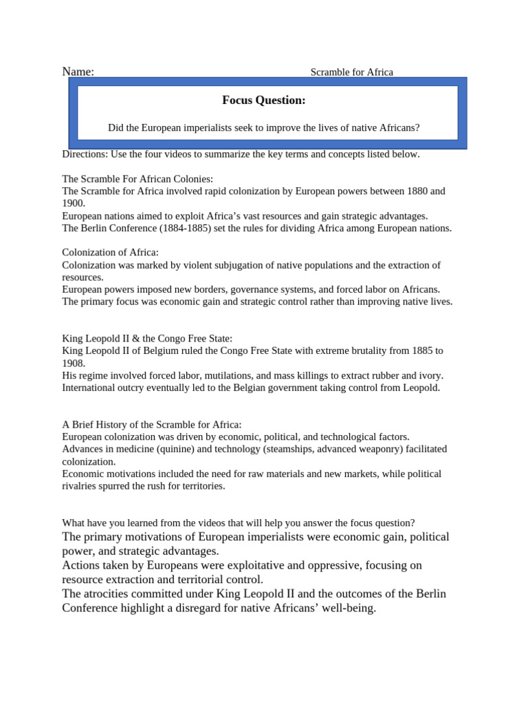 European Exploitation in Africa | PDF | Colonialism | Democratic ...