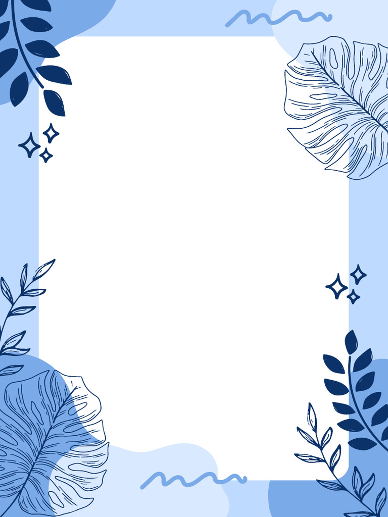 Blue Simple Aesthetic Page Border A4 Document | PDF