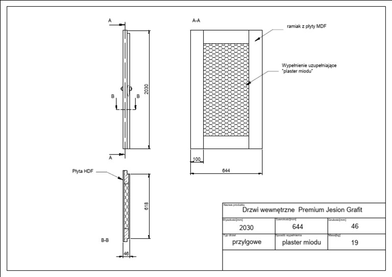 Rysunek Autocad Drzwi | PDF