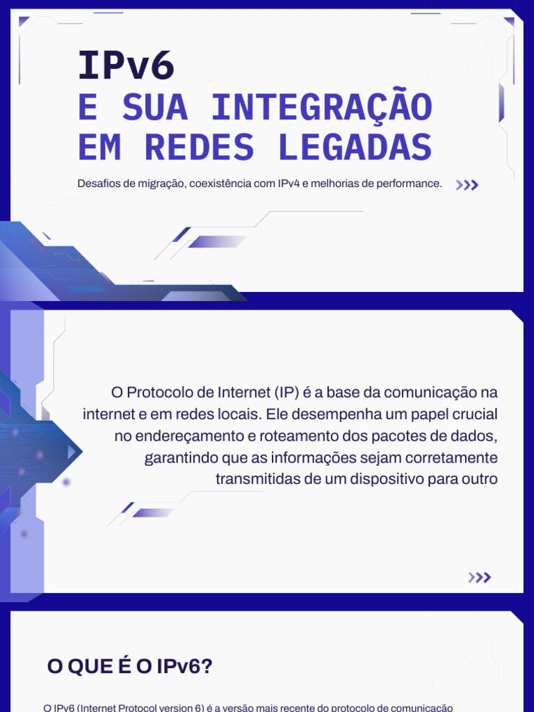 Integração do IPv6 em Redes Legadas | PDF | I Pv6 | Protocolos da internet