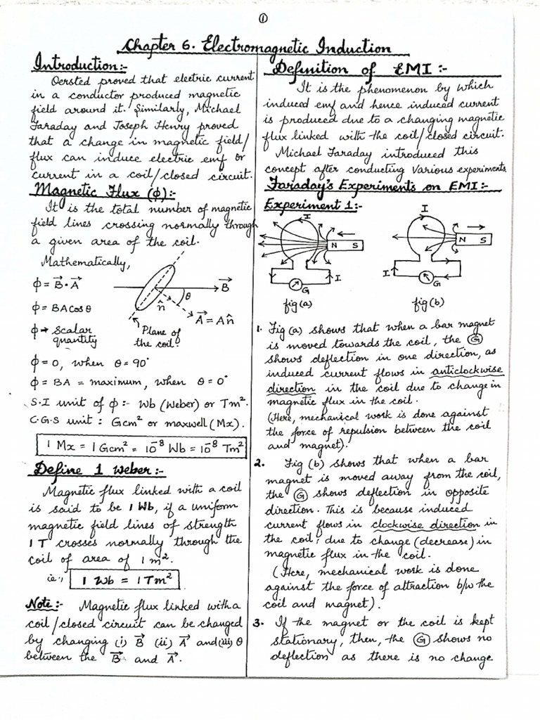 Notes of CH 6 - EMI (As Per The Syllabus) | PDF