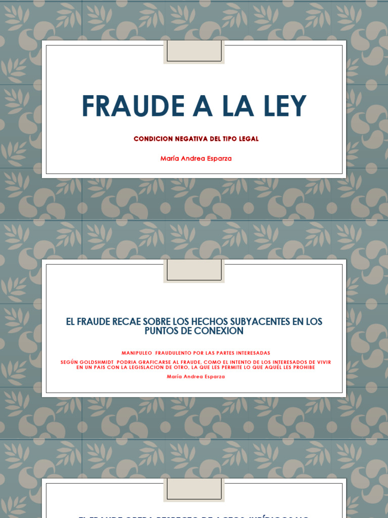 Fraude A La Ley Power Point | PDF | Justicia | Crimen y violencia