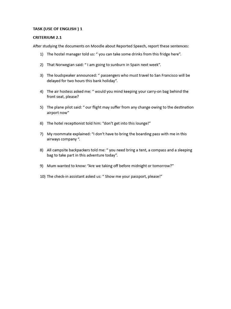 Use of English TASK 1 | PDF