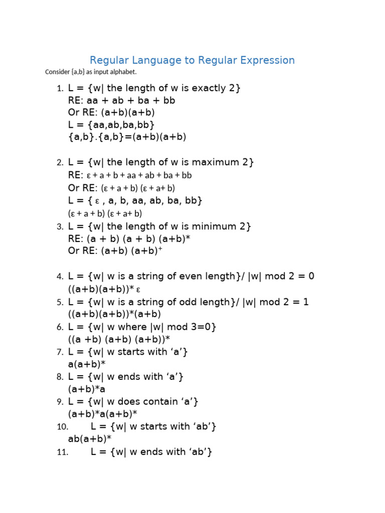 Regular Languages to Regular Expressions Guide | PDF