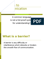 Barriers to Communication!