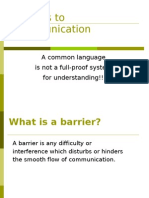 Barriers To Communication!