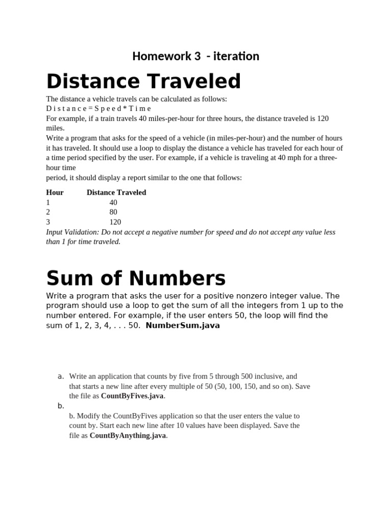 Vehicle Distance and Sum Calculation Programs | PDF
