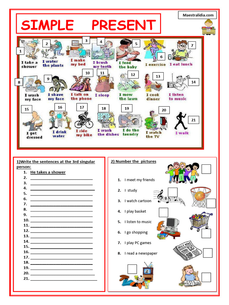 Simple Present - Daily Routine 27-7-2017 | PDF
