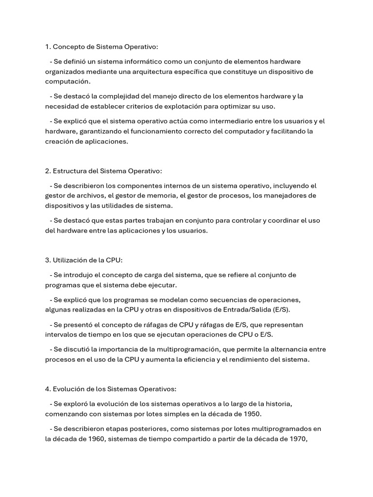 Sistemas Operativos | PDF | Sistema operativo | Hardware de la computadora