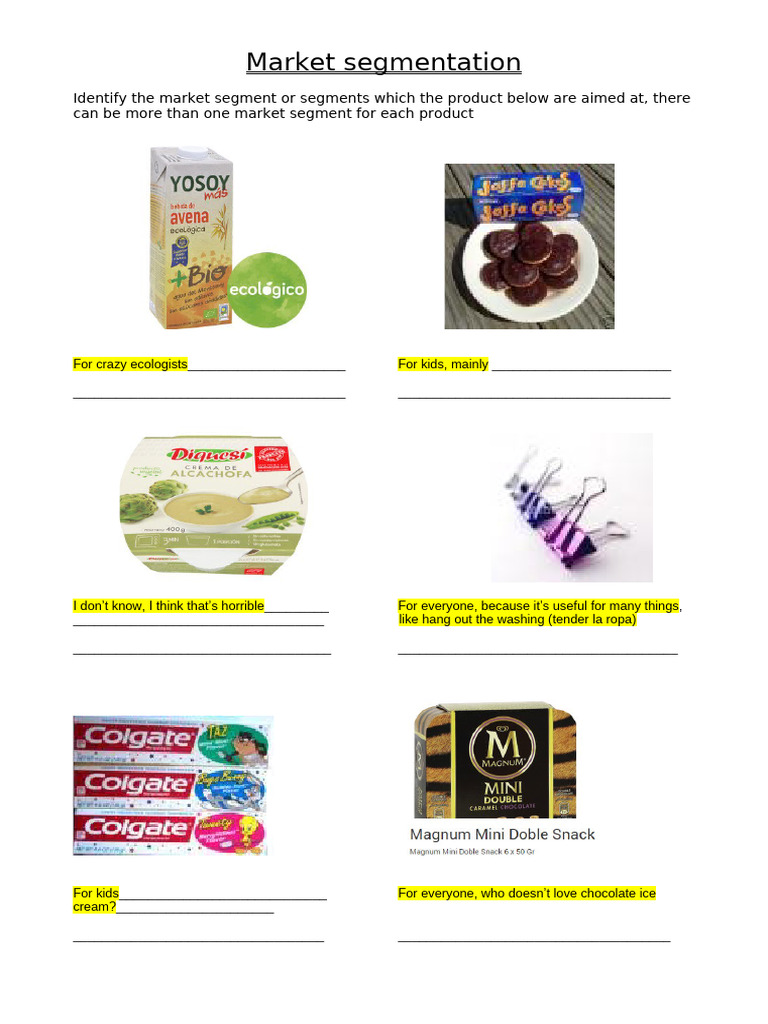 Segmentation Activity 3 | PDF