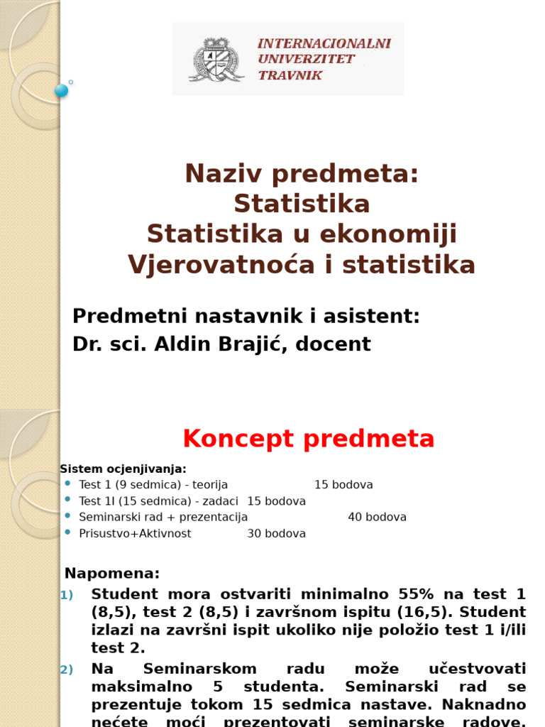 Statistika 1 156343 | PDF