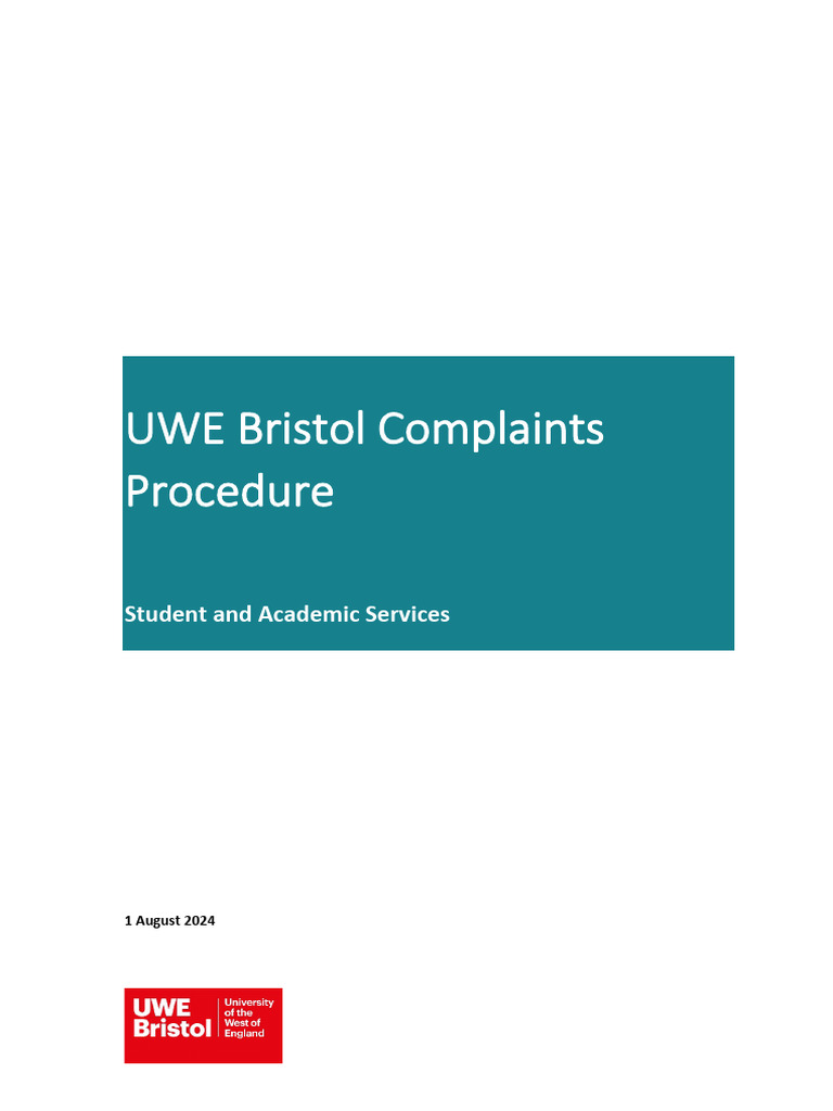 Complaints Procedure August 2024 | PDF | Complaint | Committee