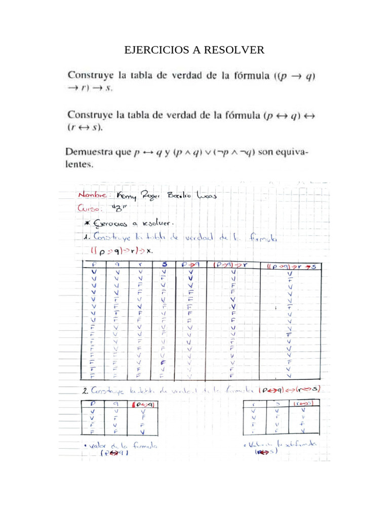 Ejercicios A Resolver | PDF