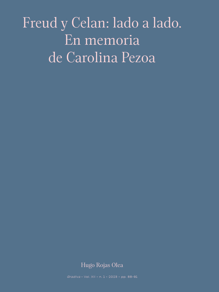 Hugo-Rojas_XII_N1 | PDF | Psicoanálisis | Sigmund Freud