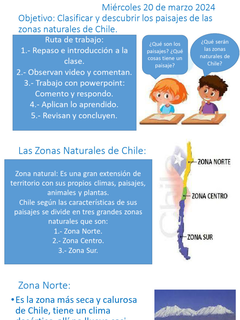 Zonas Naturales de Chile | PDF | Chile | Desierto