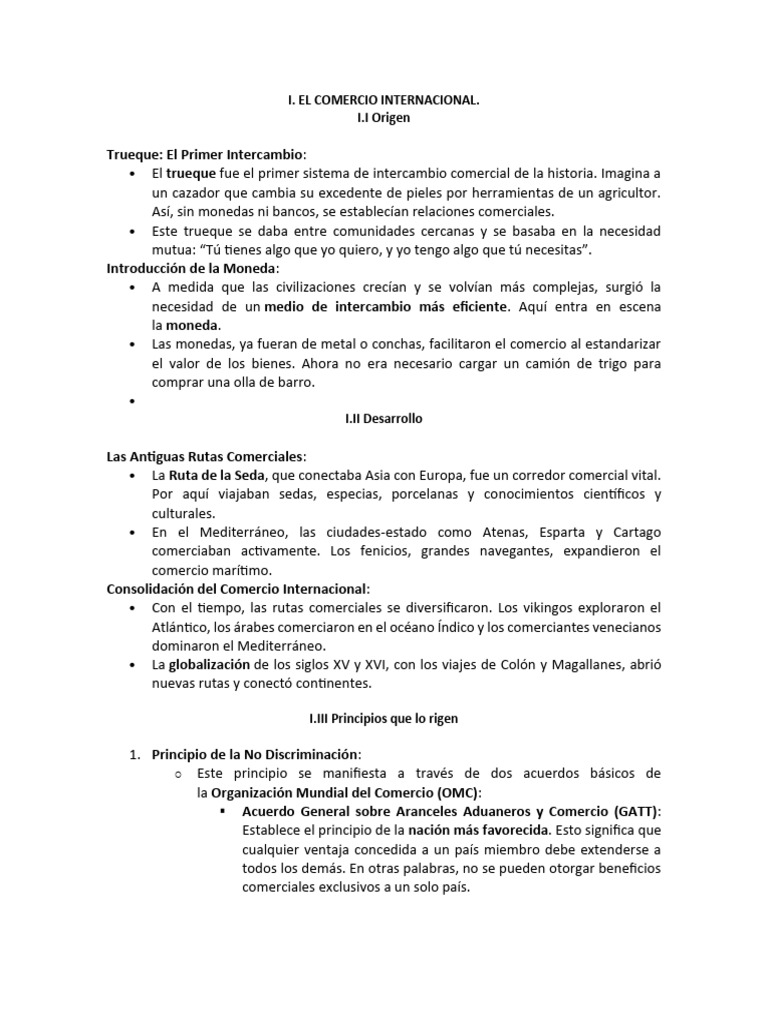 Evolución del Comercio Internacional | PDF | Comercio | El comercio ...