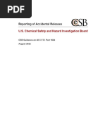 CSB Guidance On Accidental Release Reporting
