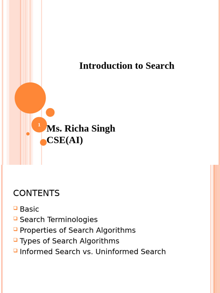 Search Algorithms: Types & Properties | PDF | Algorithms | Time Complexity