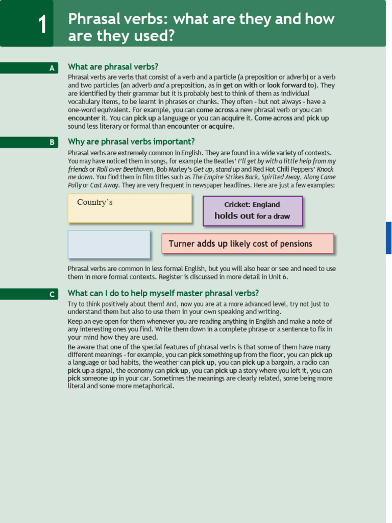 English Phrasal Verbs | PDF | English Language | Object (Grammar)