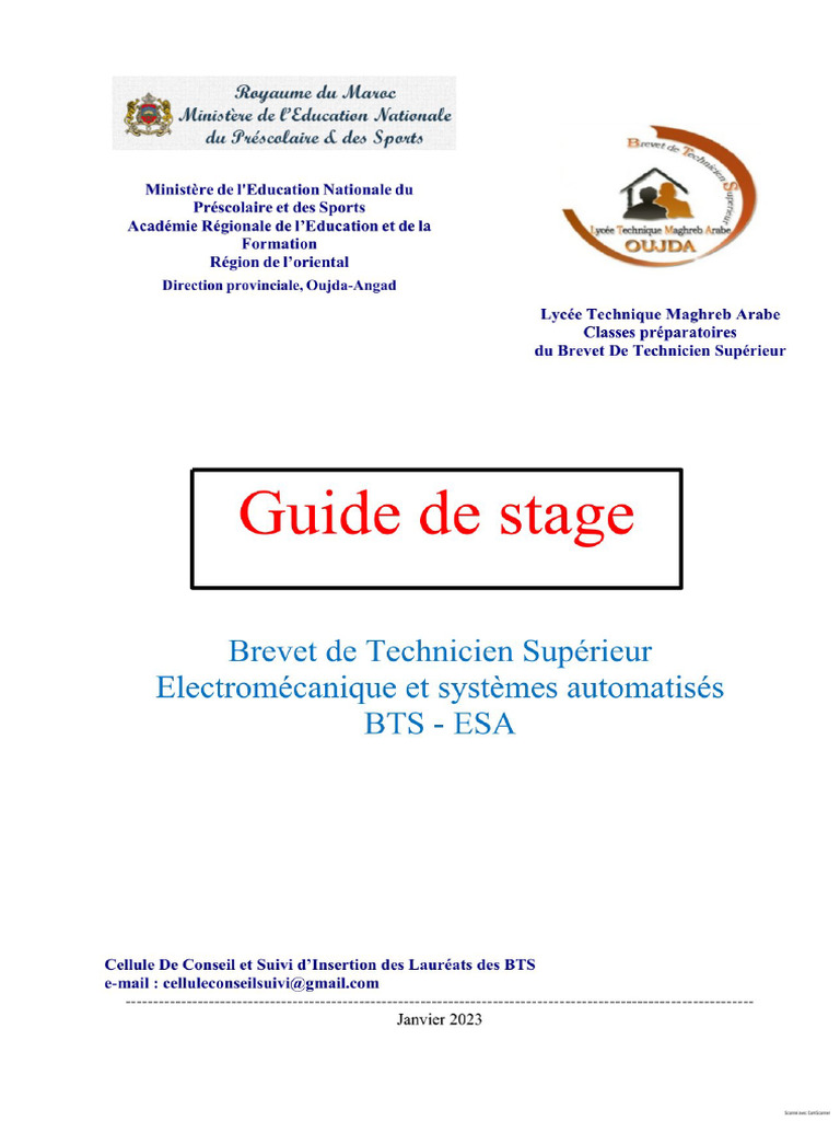 Guide de Stage - Esa - 2023 (1) (1) - 7 | PDF