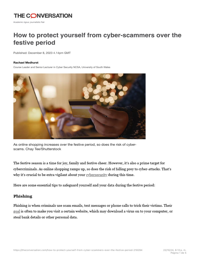 How To Protect Yourself From Cyber-Scammers Over The Festive Period ...